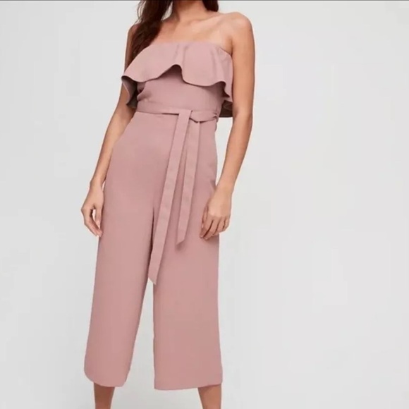 Aritzia Babaton Flutter Jumpsuit in Mauve - Picture 2 of 15